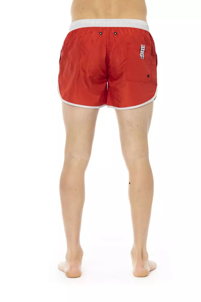 Bikkembergs Rotes Polyester Männer schwimmen kurz