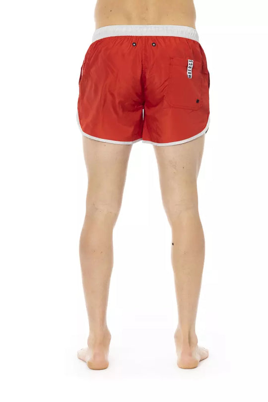 Bikkembergs Rotes Polyester Männer schwimmen kurz