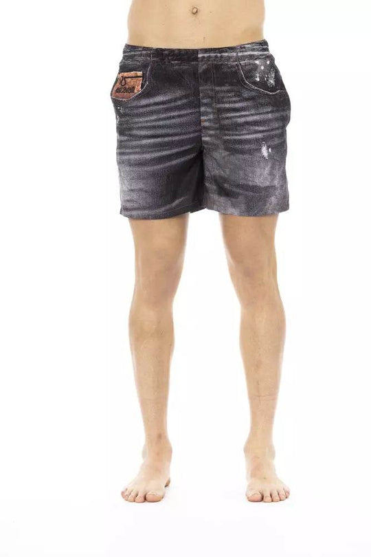 Just Cavalli Schwarze Polyester Herren Badeshorts - Léoré