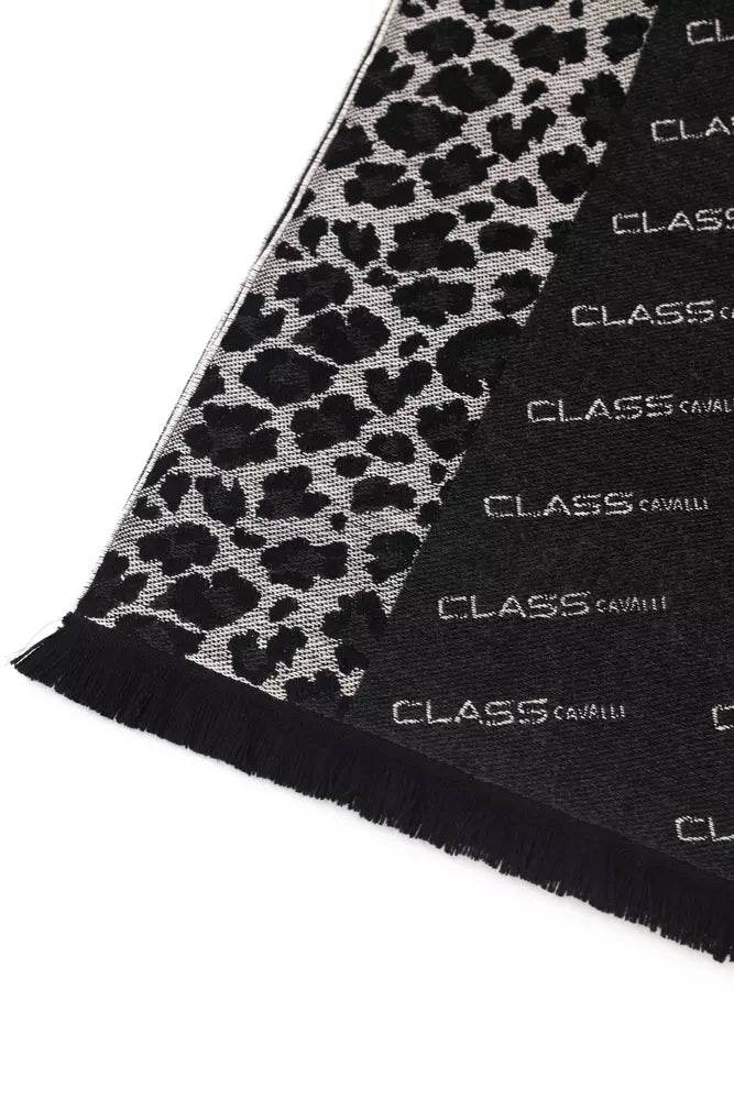 Cavalli Class Schwarzer Wollschal für Männer - Léoré