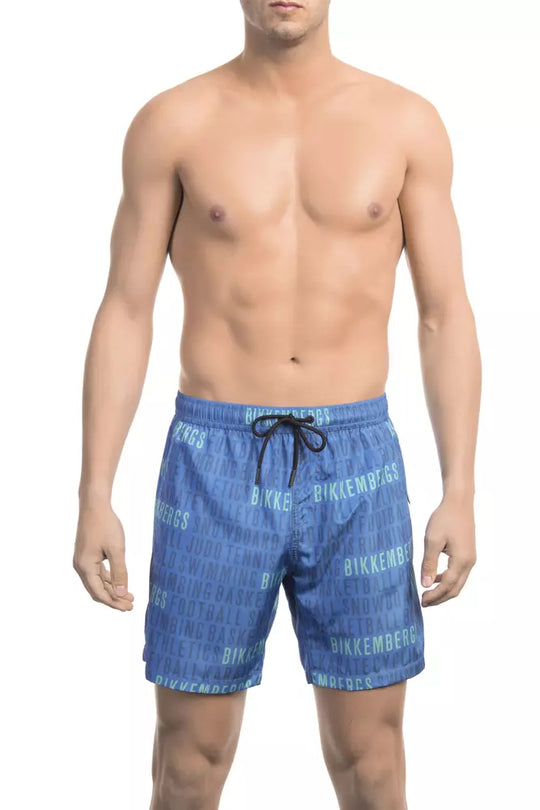 Bikkembergs Blaue Polyester Herren-Badeshorts