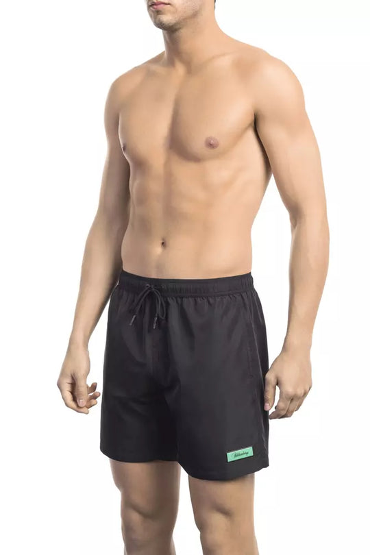 Bikkembergs Schwarze Polyester Herren Badeshorts