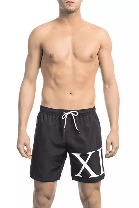 Bikkembergs Schwarze Polyester Herren Badeshorts