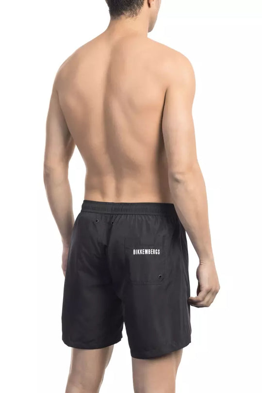 Bikkembergs Schwarze Polyester Herren Badeshorts