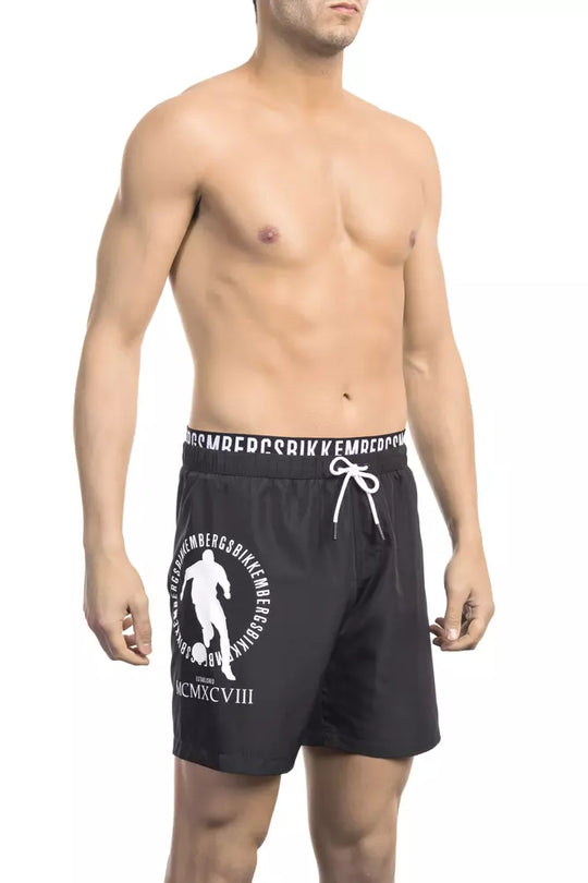Bikkembergs Schwarze Polyester Herren-Badeshorts