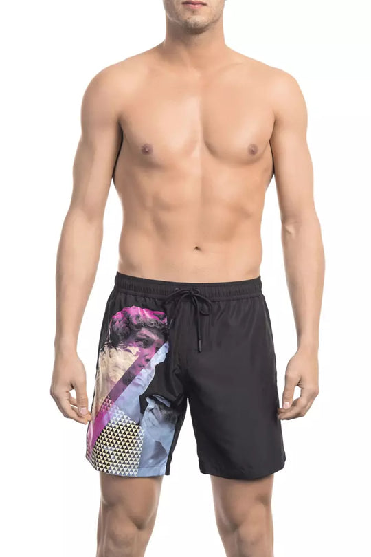 Bikkembergs Schwarze Polyester Herren Badeshorts