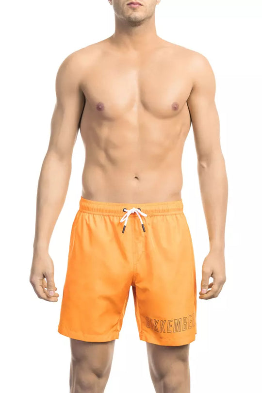 Bikkembergs Orange Polyester Herren-Badeshorts