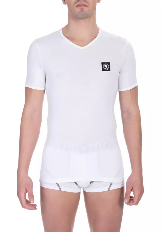 Bikkembergs T-Shirt für Männer aus weißer Baumwolle