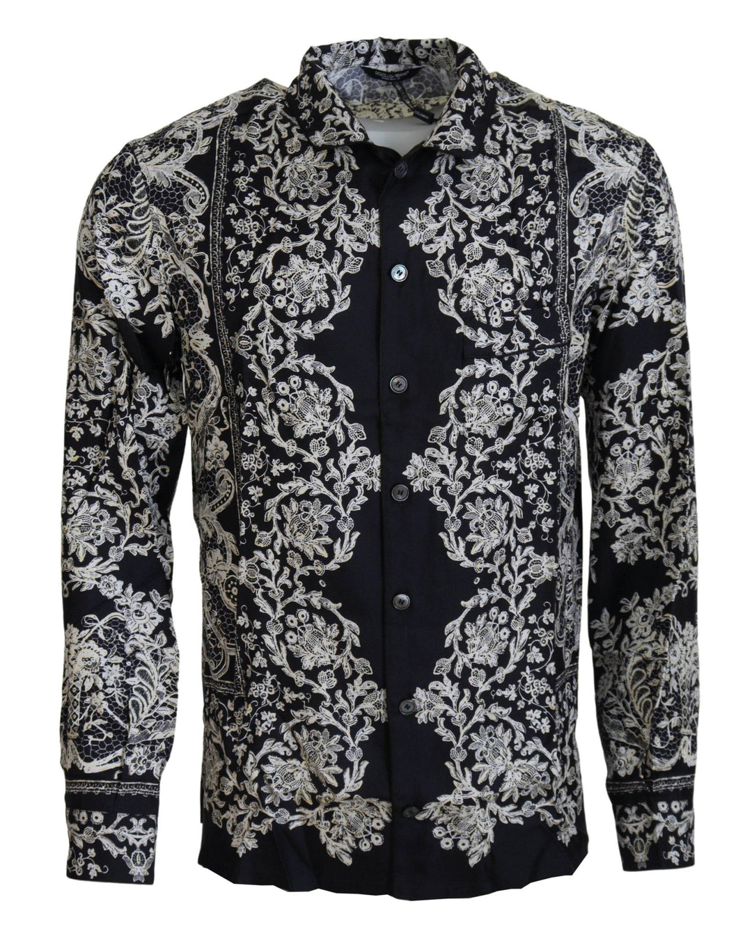 Dolce & Gabbana Elegantes Barockhemd aus Satin mit Blumenmuster - Léoré