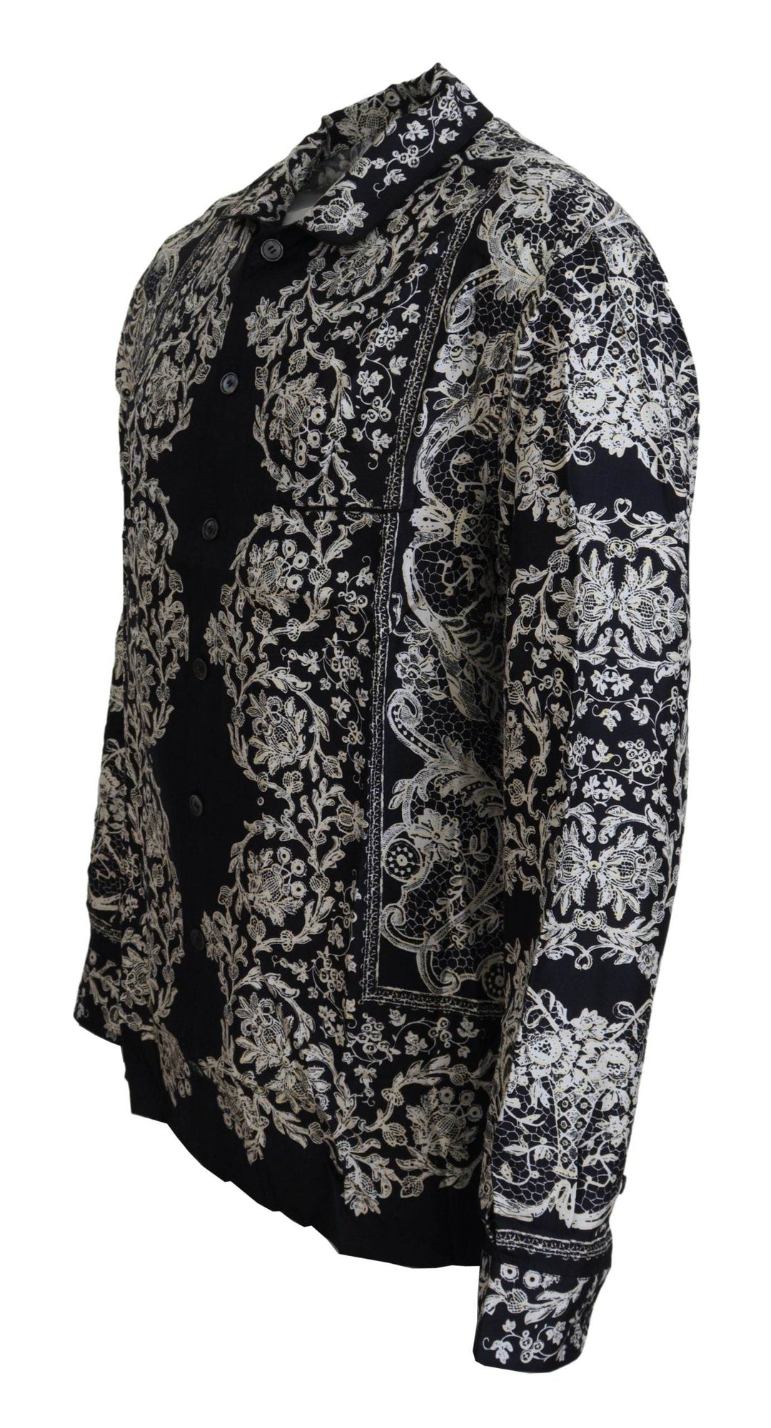 Dolce & Gabbana Elegantes Barockhemd aus Satin mit Blumenmuster - Léoré
