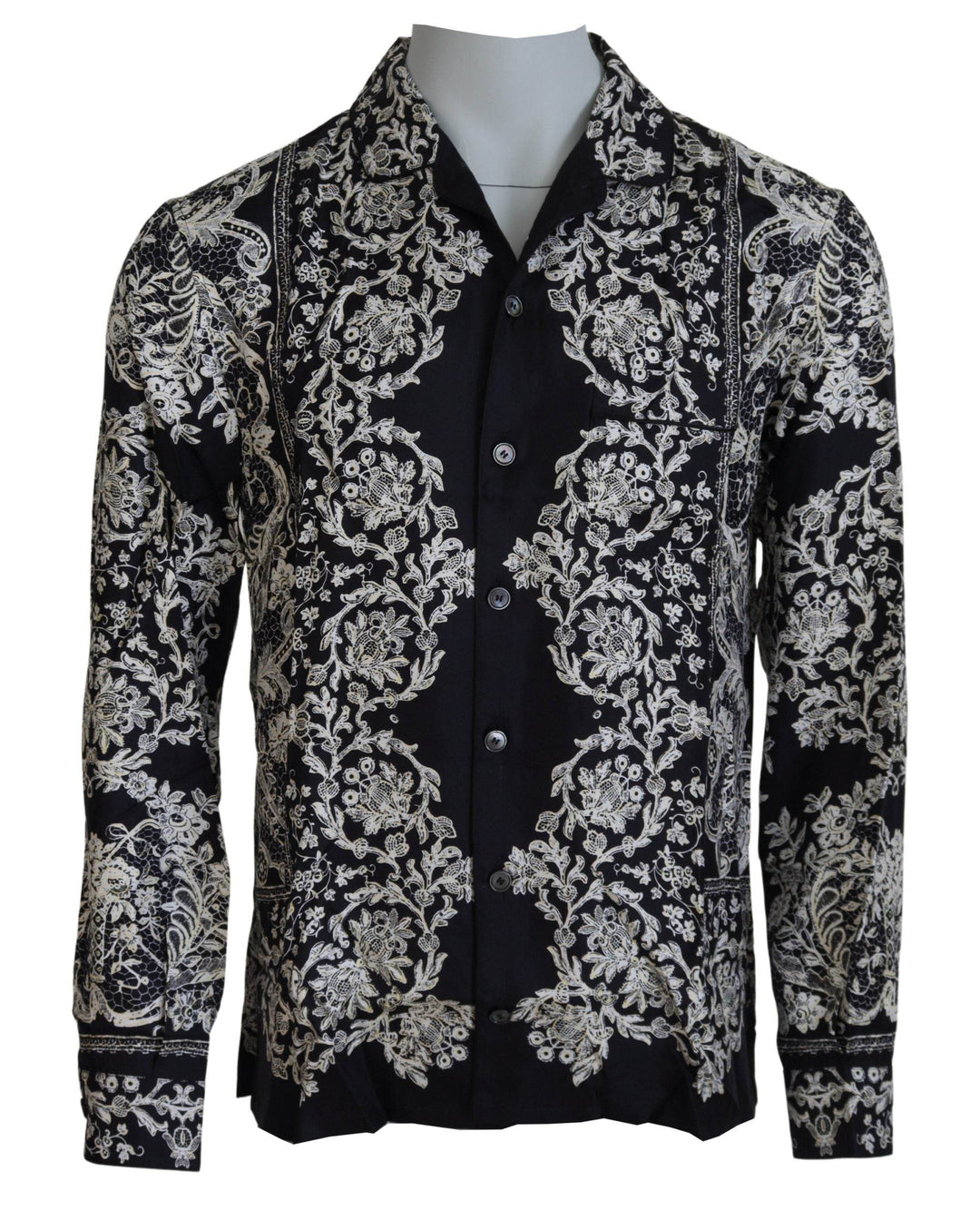 Dolce & Gabbana Elegantes Barockhemd aus Satin mit Blumenmuster - Léoré