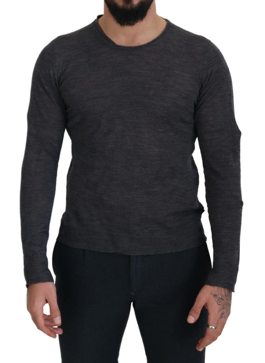 Costume National Grauer Pullover mit Rundhalsausschnitt