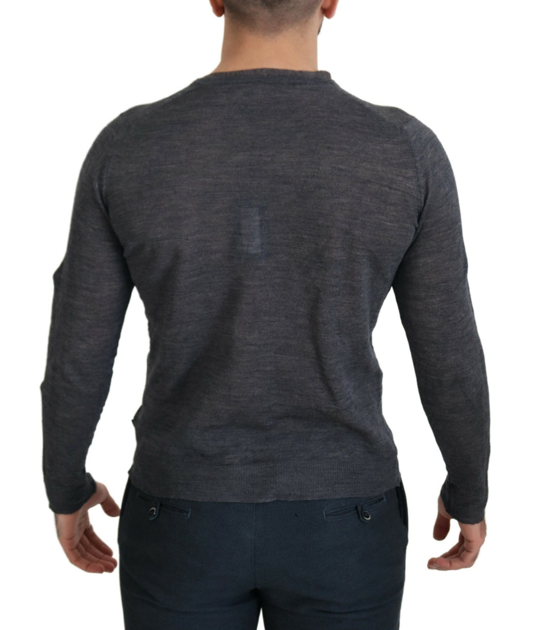 Costume National Grauer Pullover mit Rundhalsausschnitt