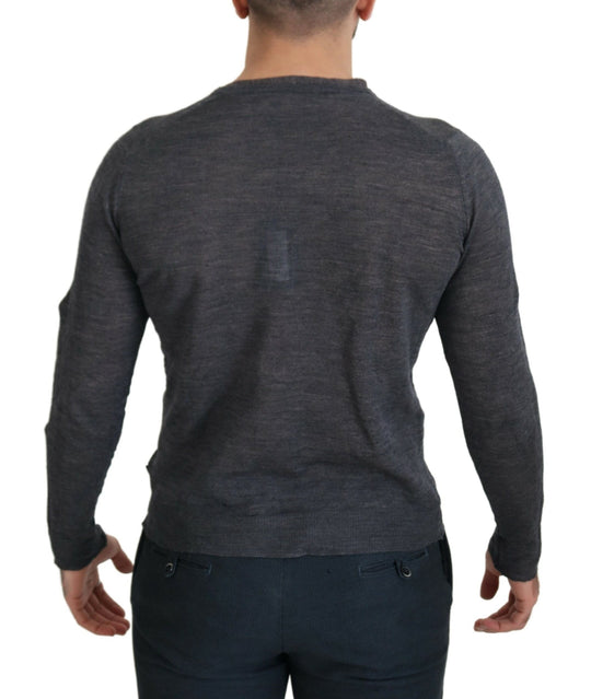 Costume National Grauer Pullover mit Rundhalsausschnitt
