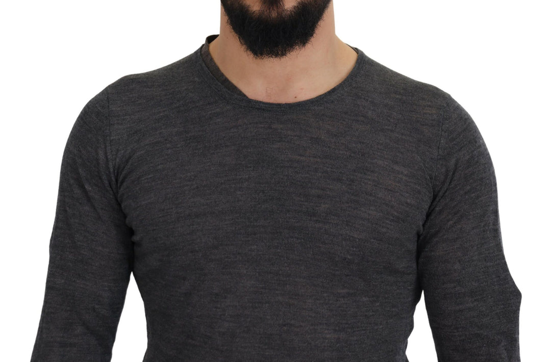 Costume National Grauer Pullover mit Rundhalsausschnitt
