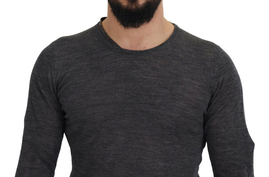 Costume National Grauer Pullover mit Rundhalsausschnitt