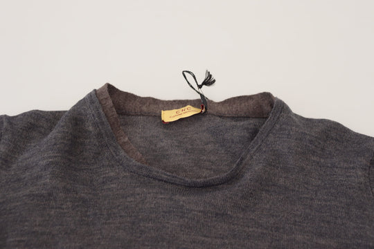 Costume National Grauer Pullover mit Rundhalsausschnitt