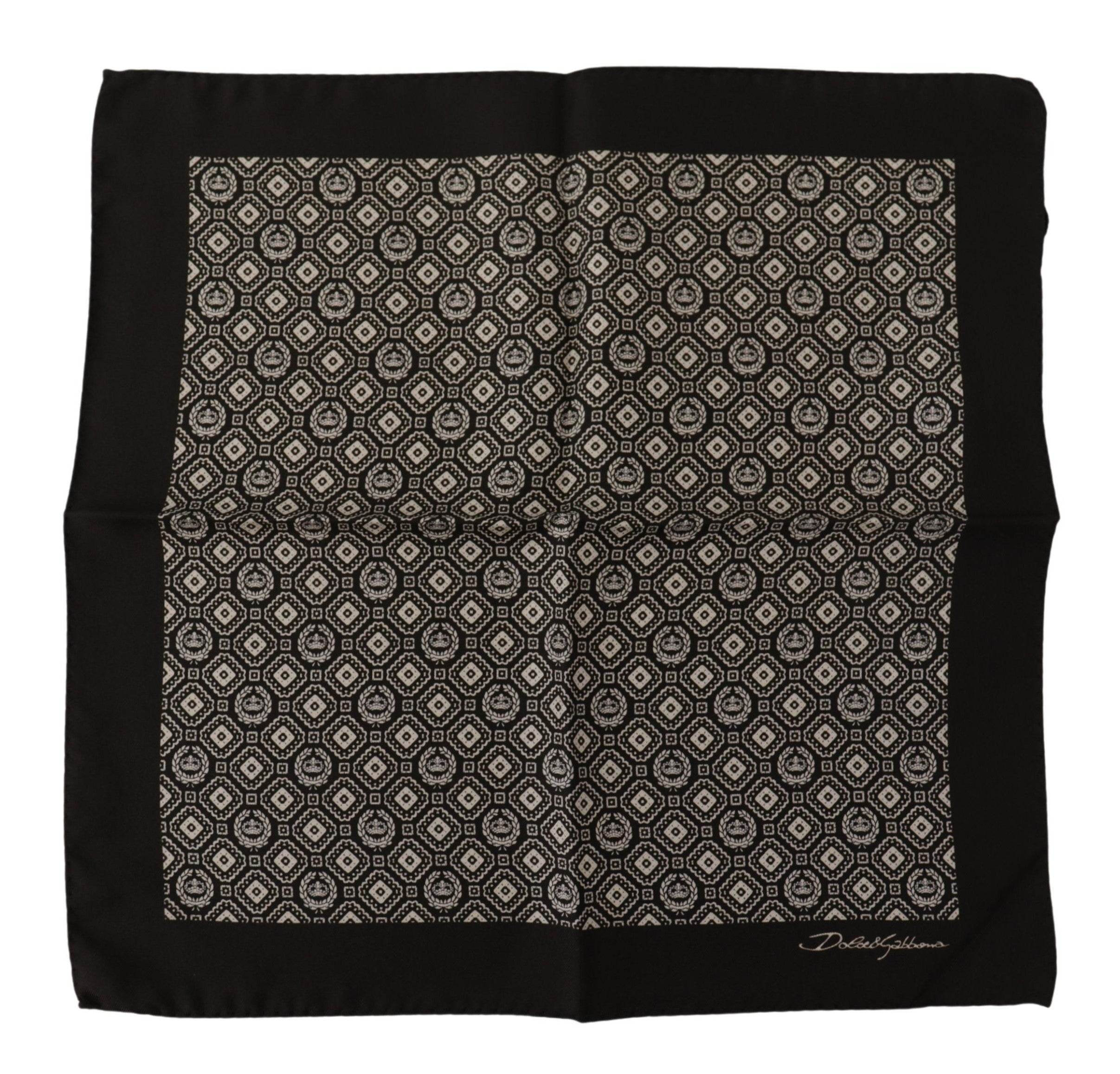 Dolce & Gabbana Eleganter Herrenschal aus schwarzer Seide - Léoré