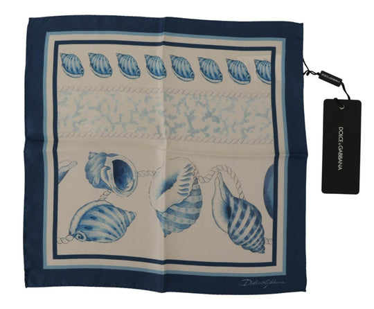 Dolce & Gabbana Eleganter blauer Seidenschal für Männer - Léoré