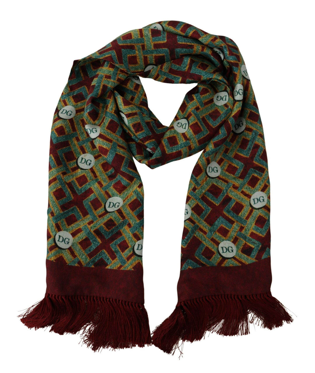 Dolce & Gabbana Eleganter Multicolor Seidenschal für Männer Wrap - Léoré