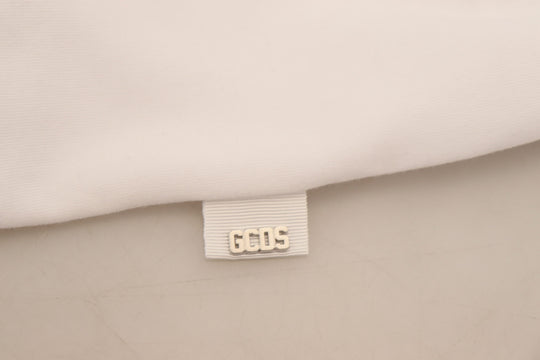 GCDS Weißes T-Shirt mit Logodruck und kurzen Ärmeln aus Baumwolle