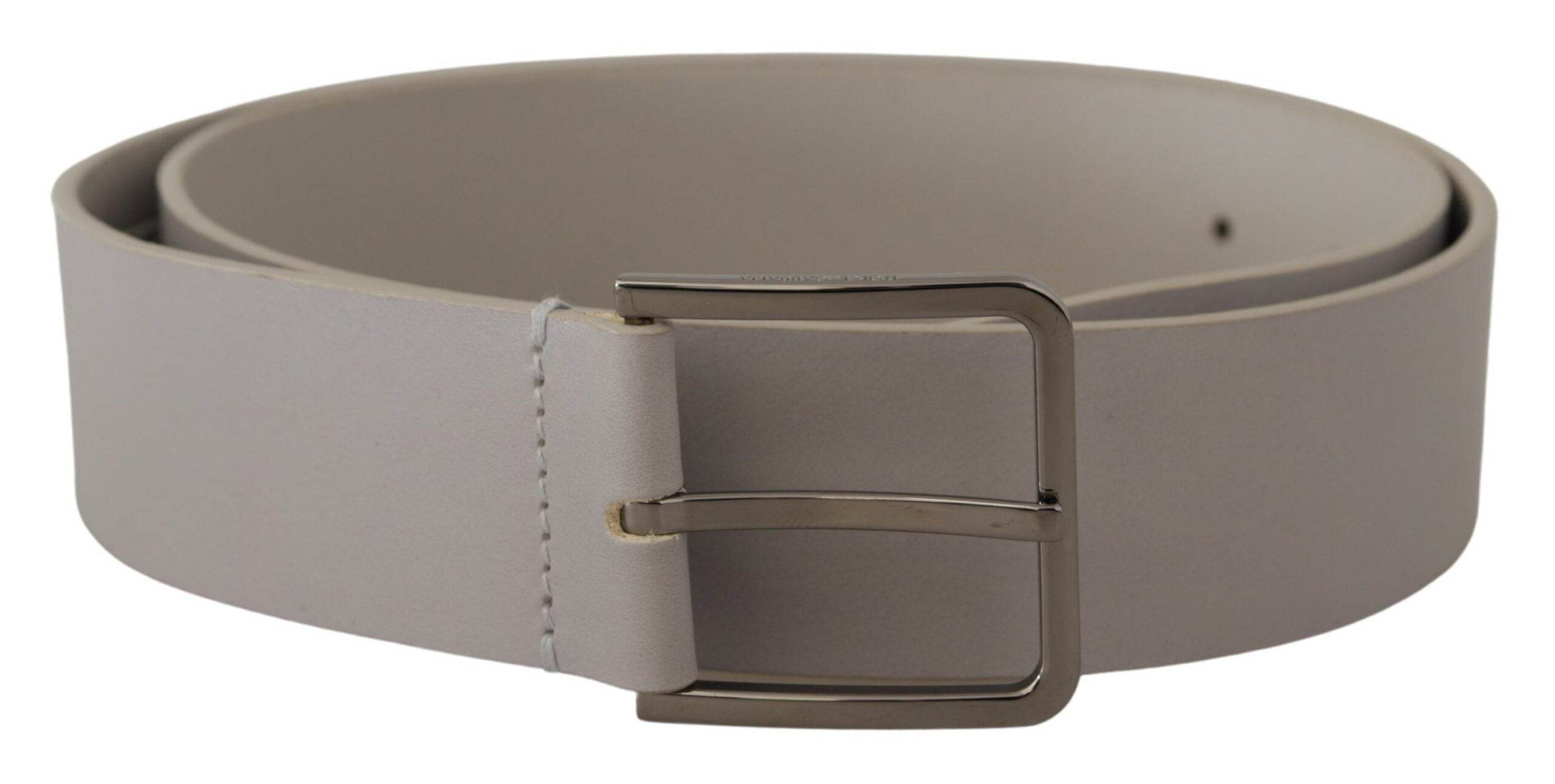 Dolce & Gabbana Eleganter weißer Vitello-Ledergürtel - Léoré