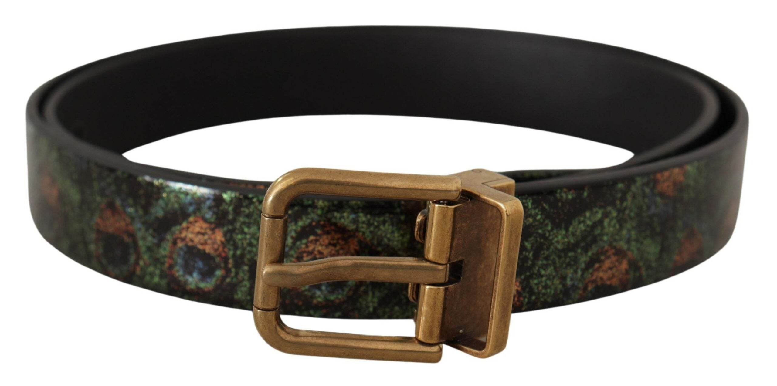 Dolce & Gabbana Eleganter schwarzer Gürtel aus grobkörnigem Leder - Léoré