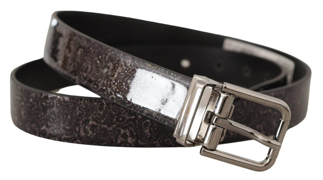 Dolce & Gabbana Schlanker Gürtel aus grobkörnigem Leder mit Metallschnalle - Léoré