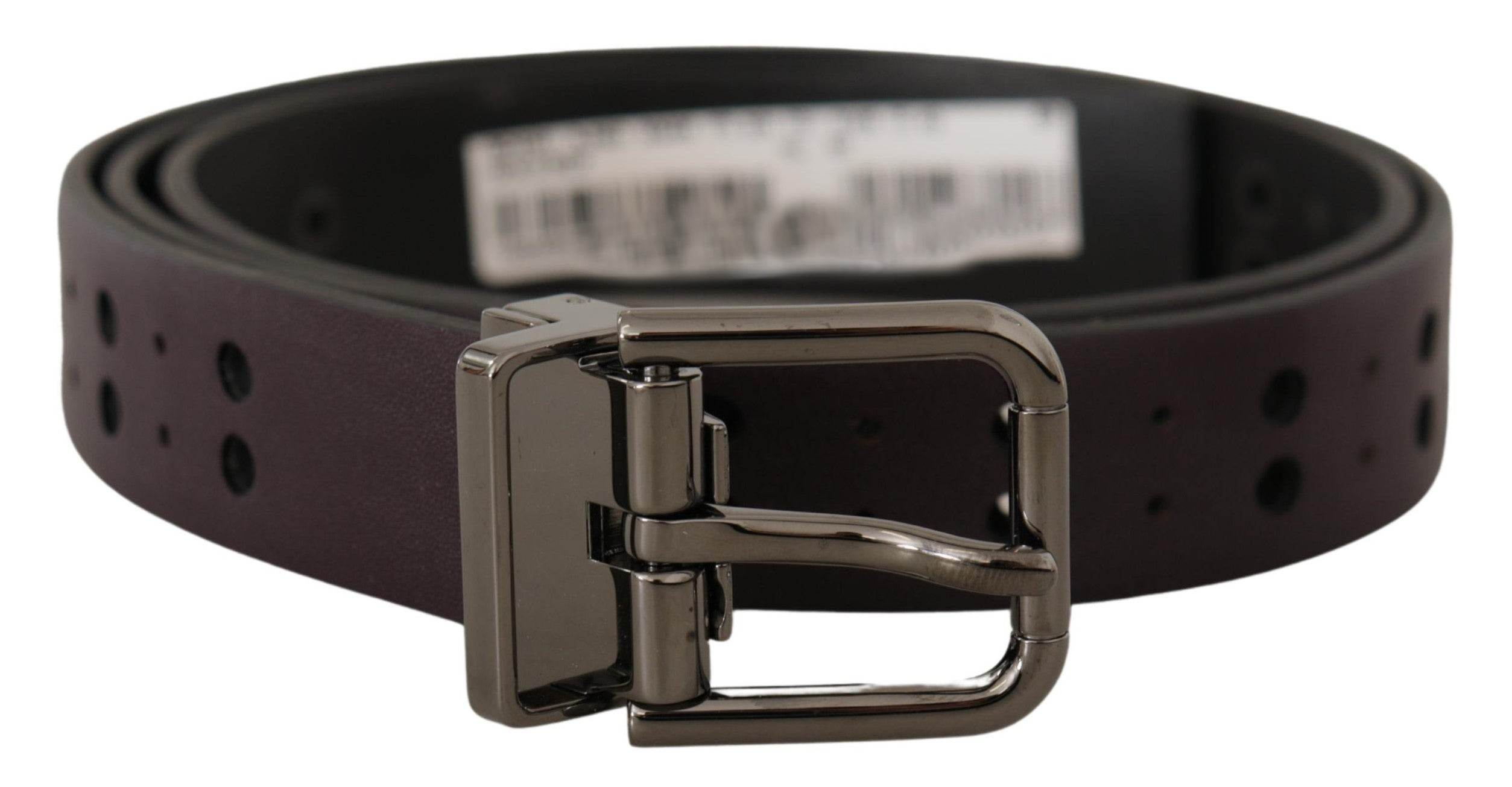 Dolce & Gabbana Burgunderfarbener Ledergürtel Elegance - Léoré
