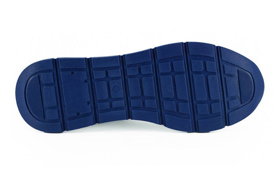 Versace Elegante Leder-Sneakers in Blau und Weiß - Léoré
