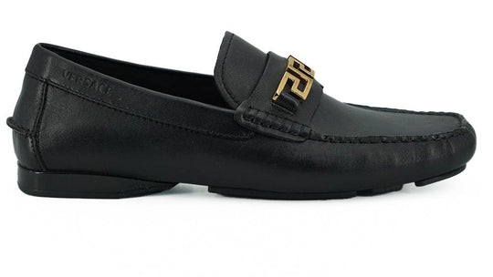 Versace Elegante Herren Loafers aus schwarzem Kalbsleder - Léoré