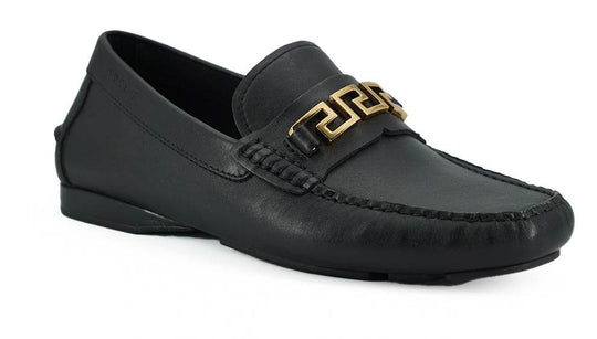 Versace Elegante Herren Loafers aus schwarzem Kalbsleder - Léoré