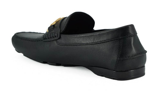 Versace Elegante Herren Loafers aus schwarzem Kalbsleder - Léoré