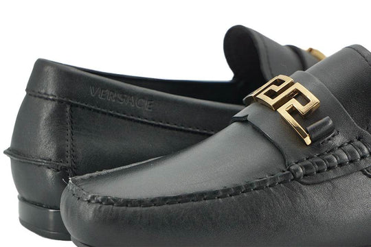 Versace Elegante Herren Loafers aus schwarzem Kalbsleder - Léoré