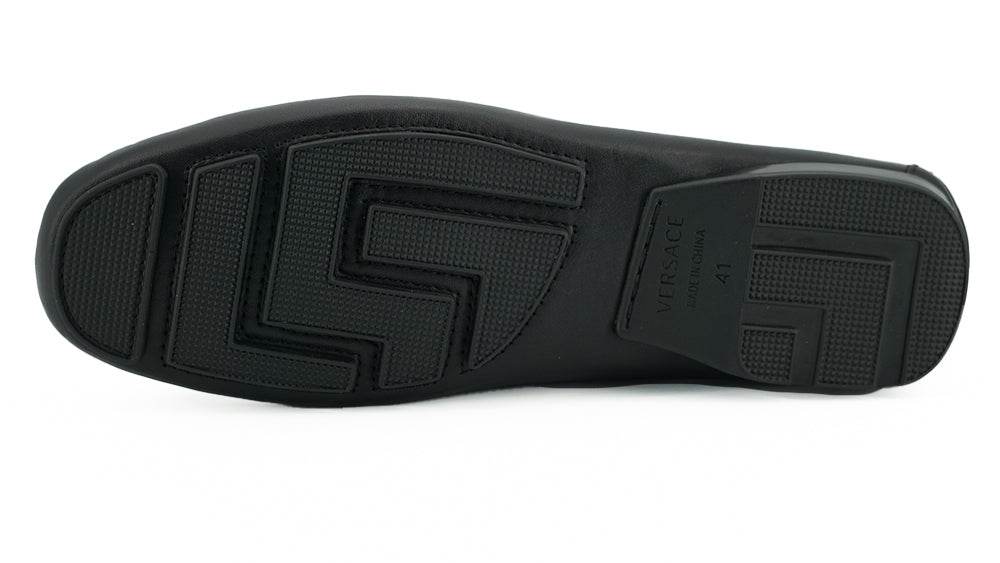 Versace Elegante Herren Loafers aus schwarzem Kalbsleder - Léoré
