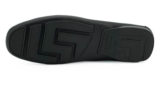 Versace Elegante Herren Loafers aus schwarzem Kalbsleder - Léoré