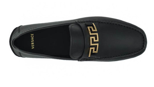 Versace Elegante Herren Loafers aus schwarzem Kalbsleder - Léoré