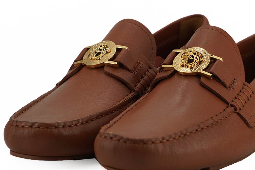 Versace Elegante Loafers aus Leder mit Medusa-Prägung - Léoré