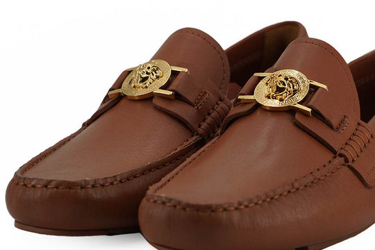 Versace Elegante Loafers aus Leder mit Medusa-Prägung - Léoré
