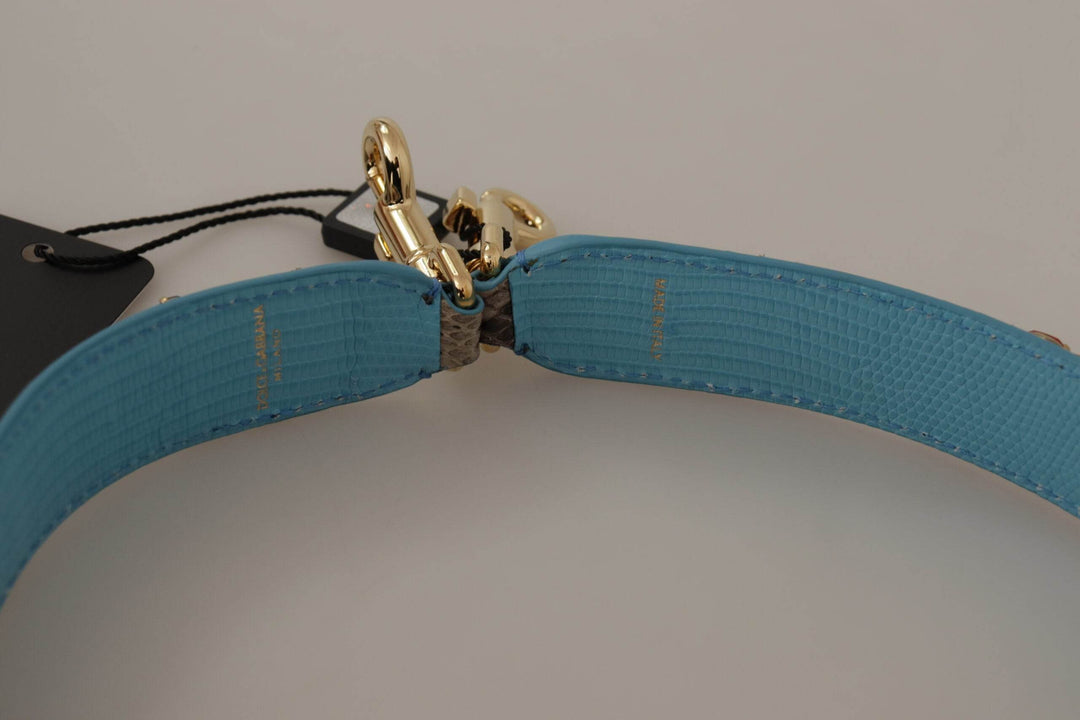 Dolce & Gabbana Elegantes Pythonleder Schulterriemen Accessoire - Léoré
