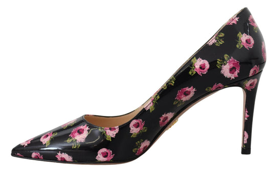 Prada Elegante Lederpumps mit Blumendruck - Léoré