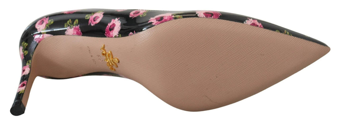 Prada Elegante Lederpumps mit Blumendruck - Léoré