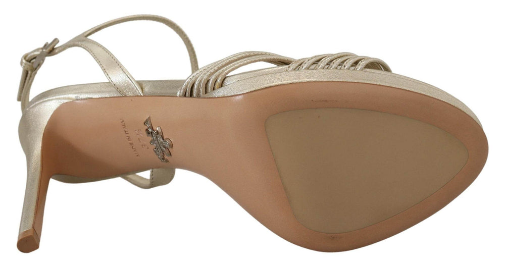 Prada Elegante goldene Stiletto-Sandalen - Léoré