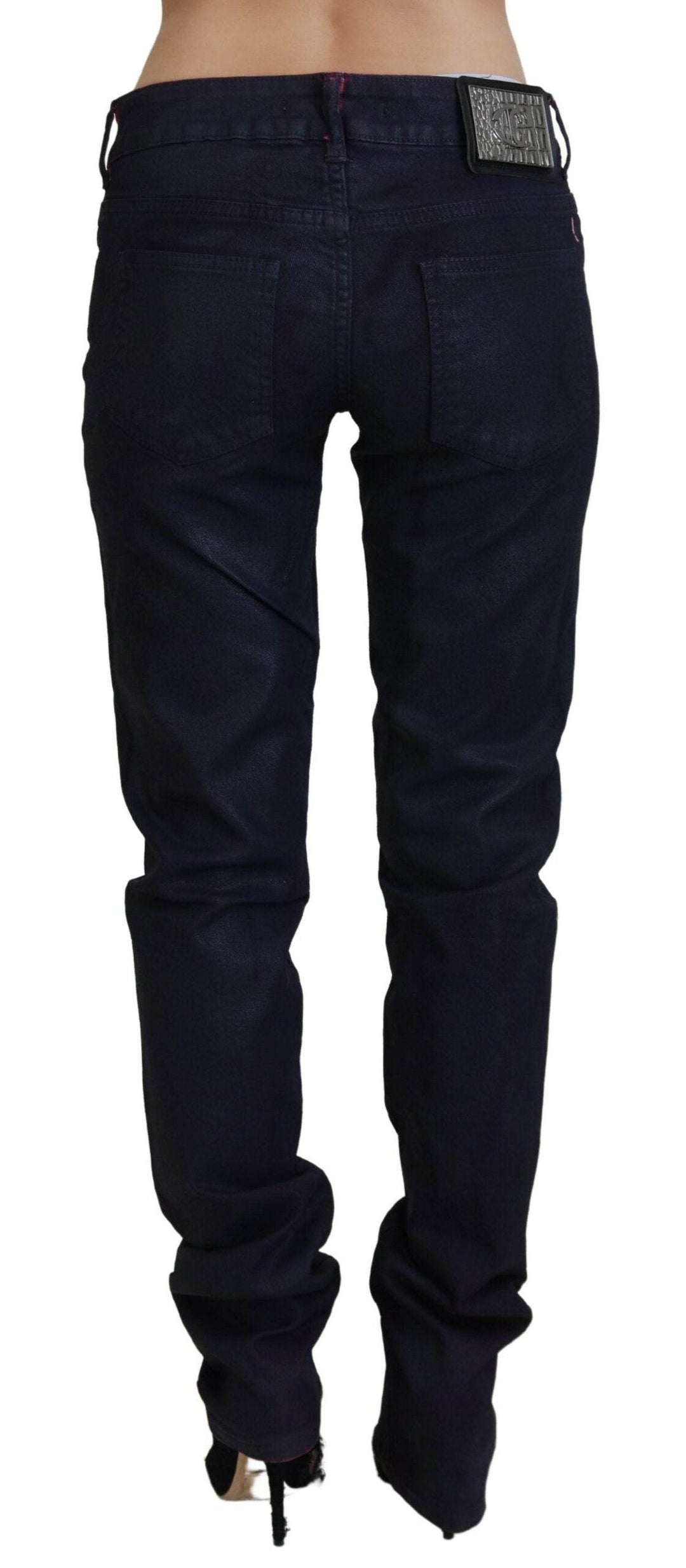 Just Cavalli Schlanke schwarze Denim-Hose mit niedriger Taille - Léoré