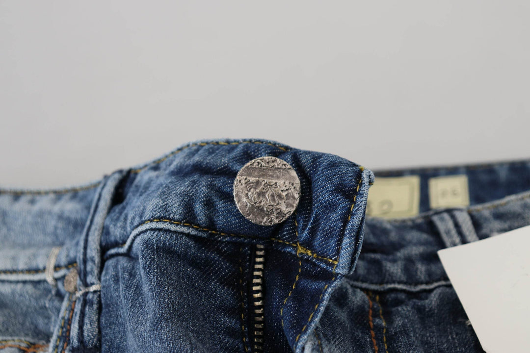 Acht Schlanke Skinny Denim-Jeans mit niedriger Taille - Léoré