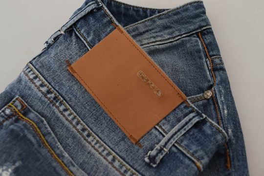 Acht Schlanke Skinny Denim-Jeans mit niedriger Taille - Léoré