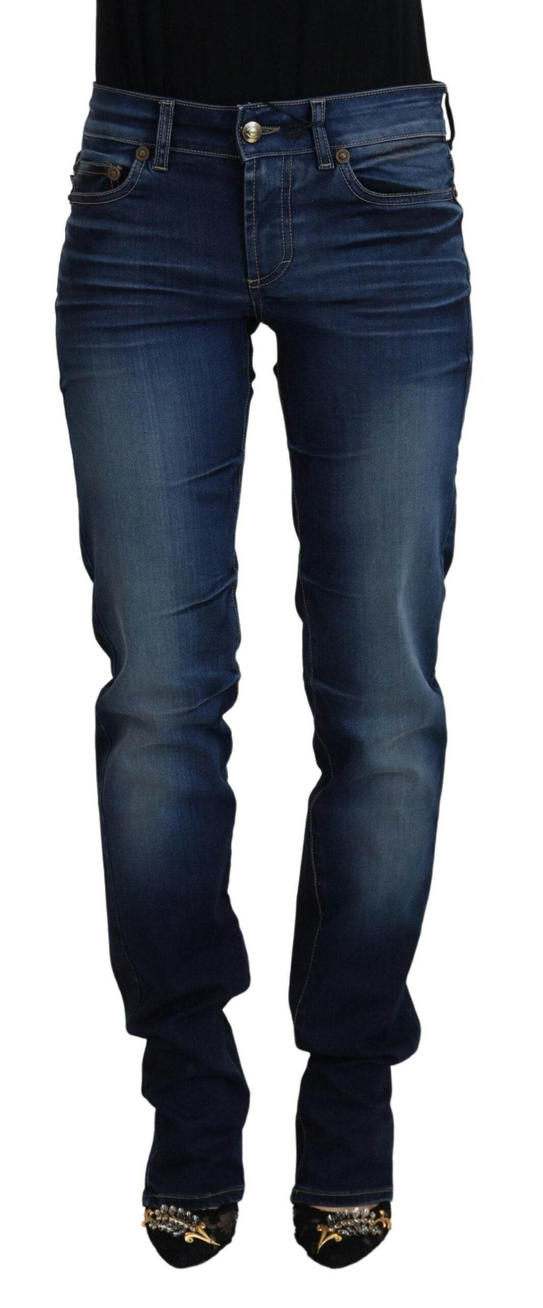 Just Cavalli Schicke Denim-Hose mit niedriger Taille in Blau - Léoré