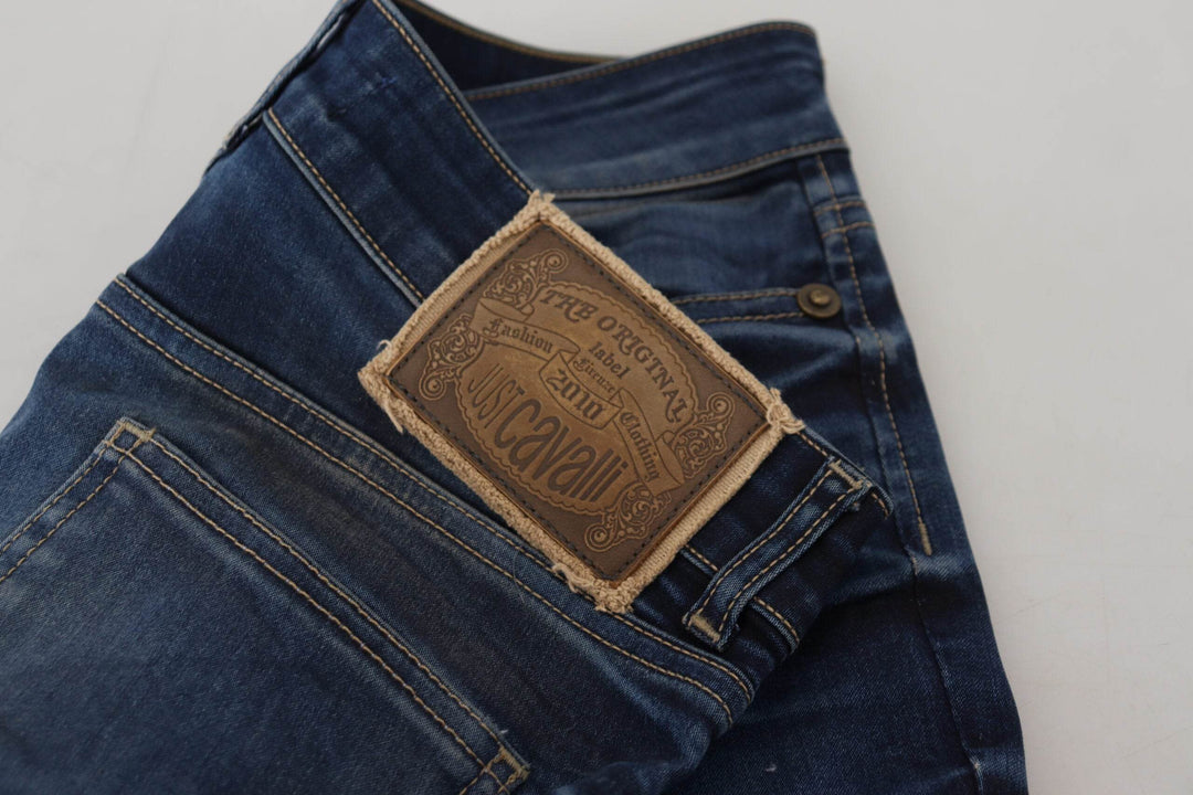 Just Cavalli Schicke Denim-Hose mit niedriger Taille in Blau - Léoré