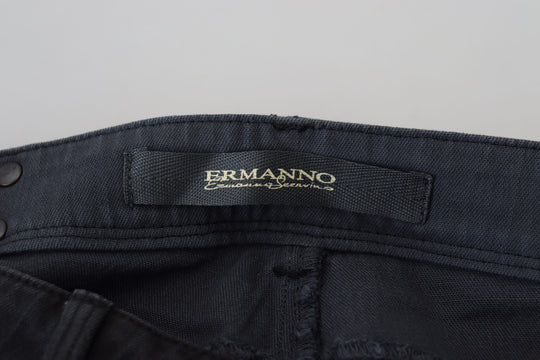 Ermanno Scervino Schwarze Baumwolle Slim Fit Damen Denim Jeans