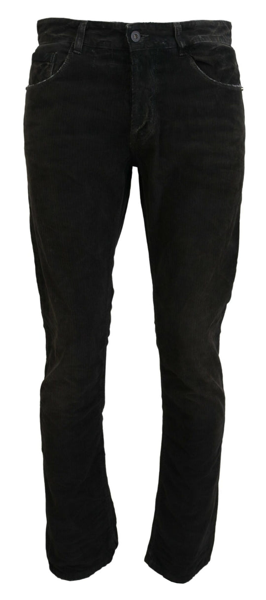 Costume National Grauer Baumwollcord Herren Freizeitjeans